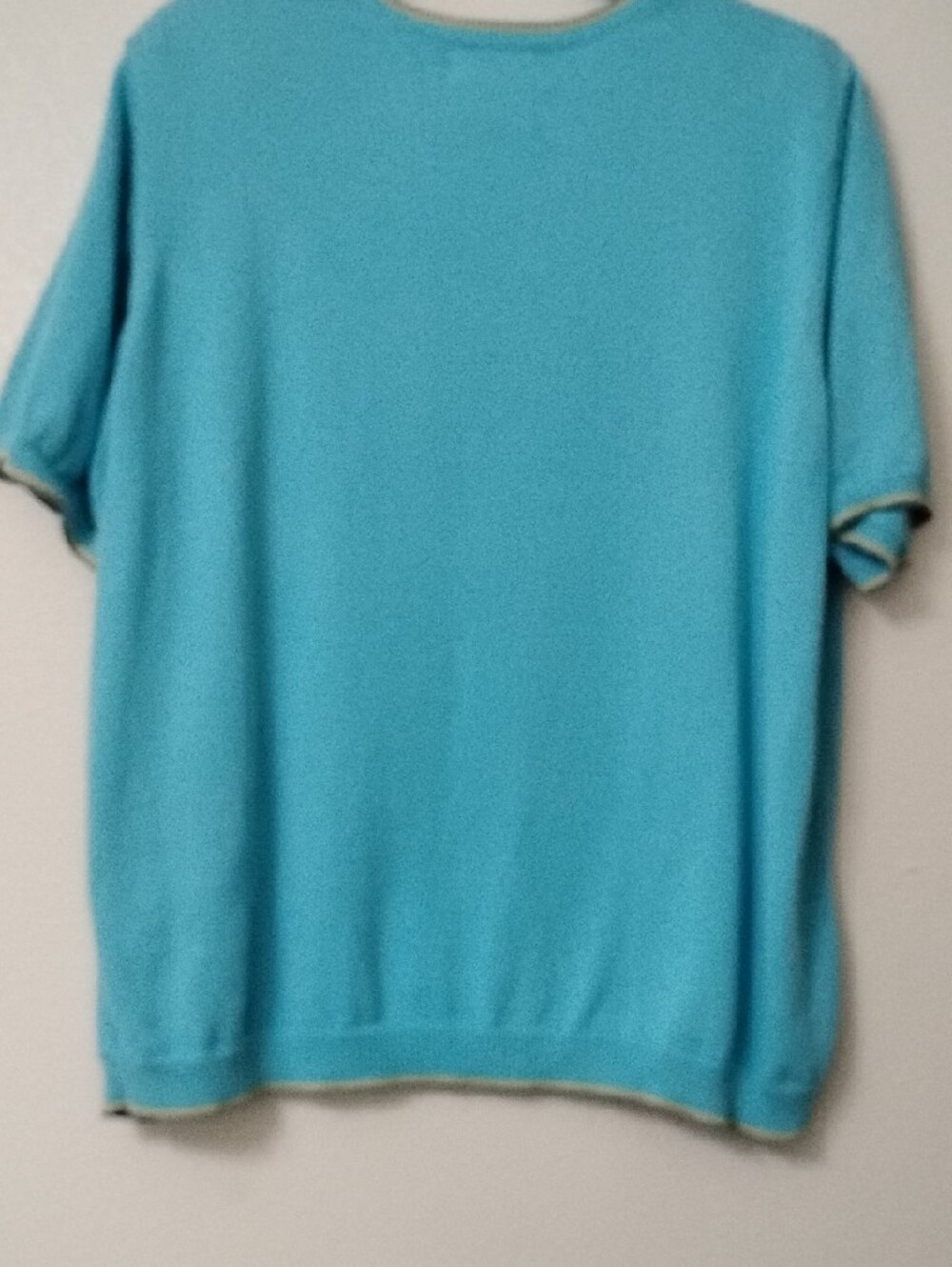 Alfred Dunner Turquoise Floral Appliqué Short Sleeve Top - Picture 6 of 12